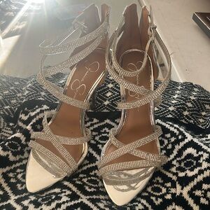 Silver Jessica Simpson heels